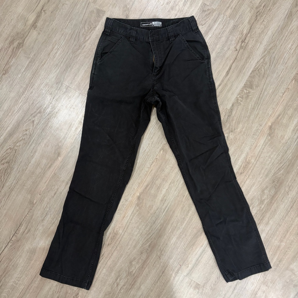 Carhartt Black Relaxed Fit Men’s Work Pants - 30x34